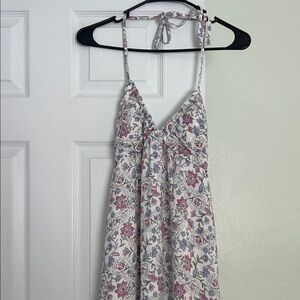 Hollister Floral Maxi Dress - White and Pink